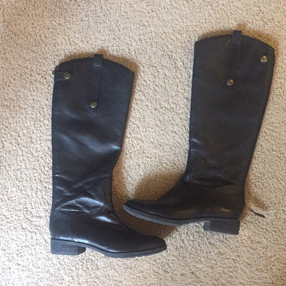 Sam Edelman Black Leather Boots 6 1/2